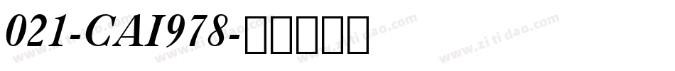 021-CAI978字体转换