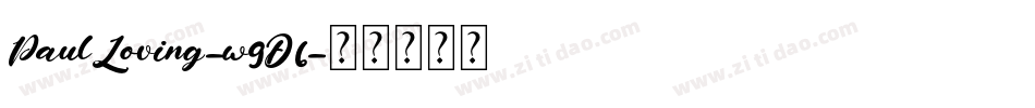 PaulLoving-w9D6字体转换