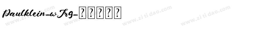 Paulklein-wJr9字体转换
