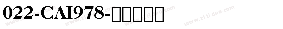 022-CAI978字体转换