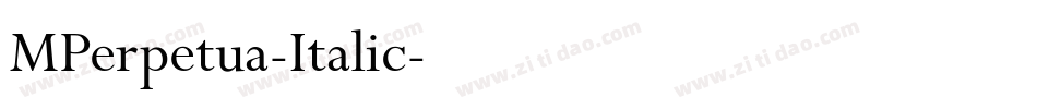 MPerpetua-Italic字体转换