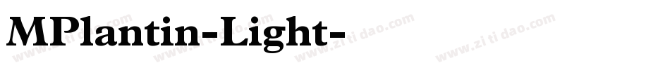 MPlantin-Light字体转换