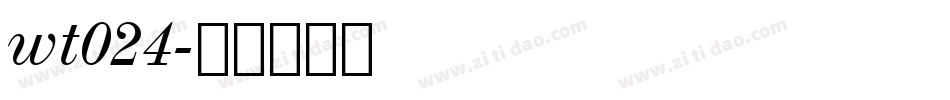 wt024字体转换