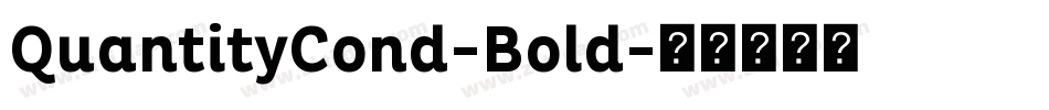 QuantityCond-Bold字体转换