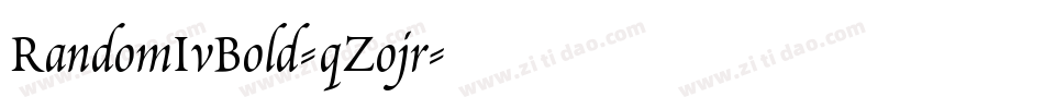 RandomIvBold-qZojr字体转换