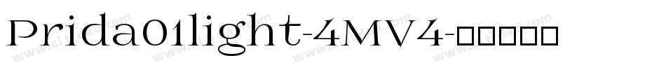 Prida01light-4MV4字体转换