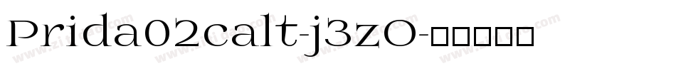 Prida02calt-j3zO字体转换