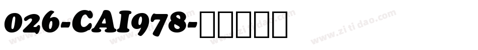 026-CAI978字体转换