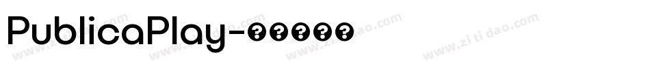 PublicaPlay字体转换
