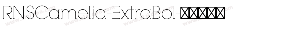 RNSCamelia-ExtraBol字体转换