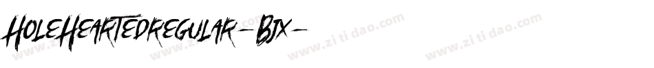 HoleHeartedregular-Bjx字体转换