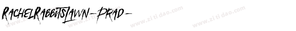 RachelRabbitsLawn-Prad字体转换