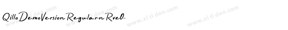 QilloDemoVersionRegular-nRve0字体转换