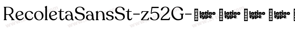 RecoletaSansSt-z52G字体转换