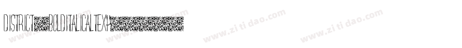 District-BoldItalicAltExp字体转换