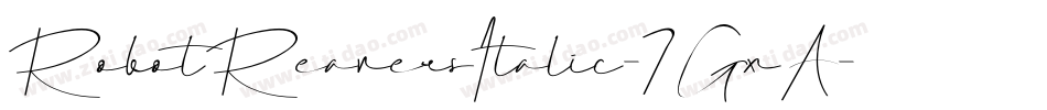 RobotReaversItalic-7GxA字体转换