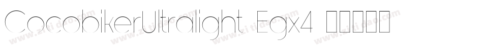 CocobikerUltralight-Egx4字体转换