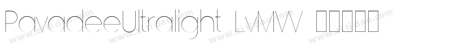 PavadeeUltralight-LvMW字体转换