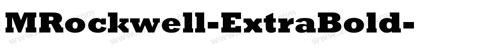 MRockwell-ExtraBold字体转换