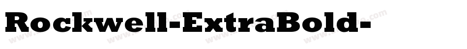 Rockwell-ExtraBold字体转换