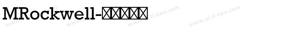 MRockwell字体转换