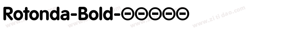 Rotonda-Bold字体转换