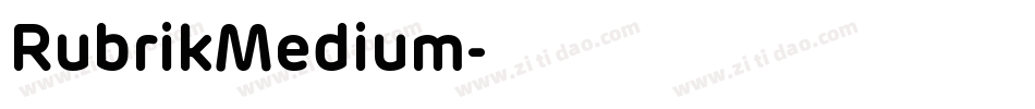 RubrikMedium字体转换