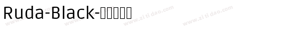 Ruda-Black字体转换