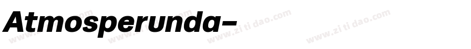 Atmosperunda字体转换