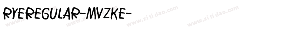 RyeRegular-MVZKe字体转换