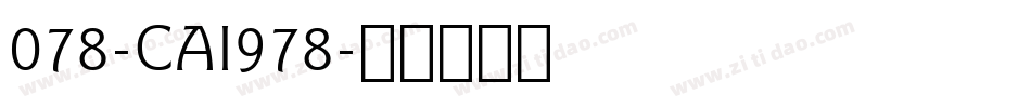 078-CAI978字体转换