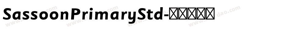 SassoonPrimaryStd字体转换