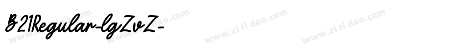 B21Regular-lgZvZ字体转换