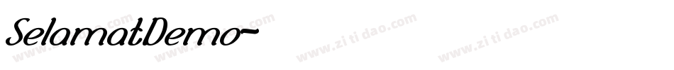 SelamatDemo字体转换