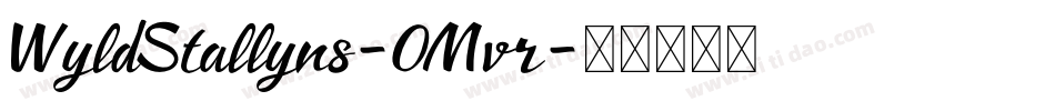 WyldStallyns-0Mvr字体转换