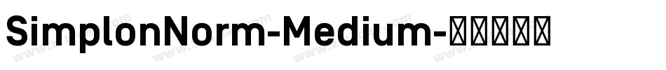 SimplonNorm-Medium字体转换