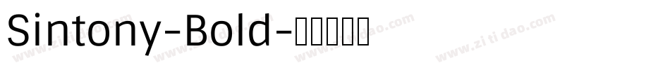 Sintony-Bold字体转换