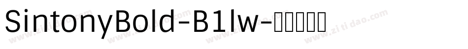 SintonyBold-B1lw字体转换