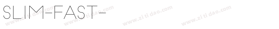 Slim-fast字体转换