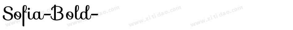 Sofia-Bold字体转换