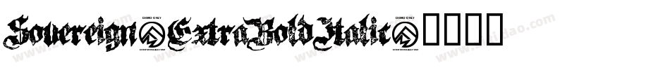 Sovereign-ExtraBoldItalic字体转换