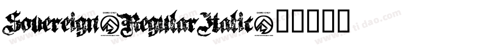 Sovereign-RegularItalic字体转换