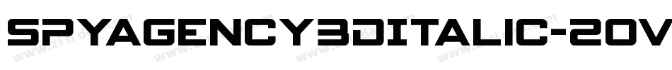SpyAgency3DItalic-2Ov8v字体转换