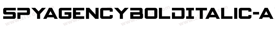 SpyAgencyBoldItalic-axYX5字体转换