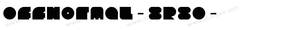 OffNormal-8R80字体转换