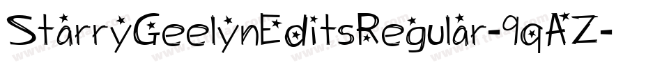 StarryGeelynEditsRegular-9qAZ字体转换