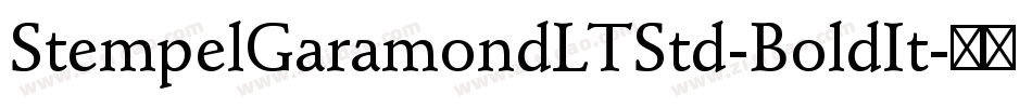 StempelGaramondLTStd-BoldIt字体转换