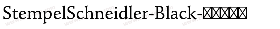 StempelSchneidler-Black字体转换