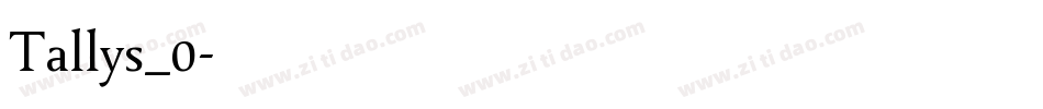 Tallys_0字体转换