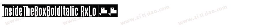 InsideTheBoxBoldItalic-RxLo字体转换